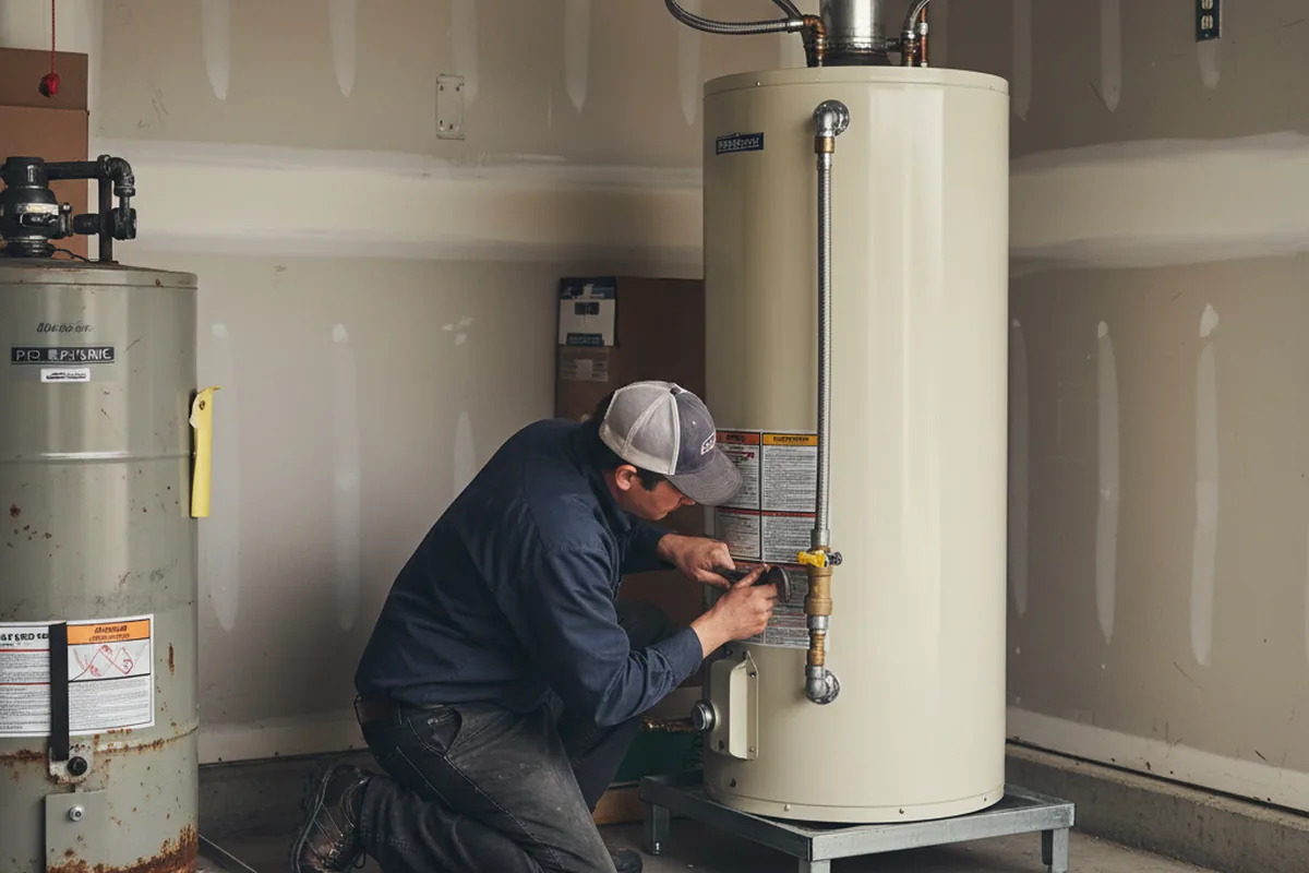 Water heater and shutoff valve replacement in Fontana